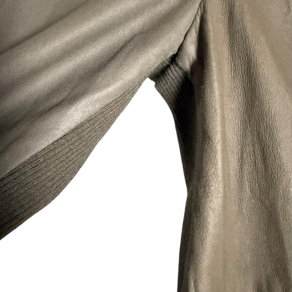 Vince Brown Genuine Leather Biker Moto Asymmetric Jacket Size Medium - Picture 6 of 14